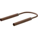 Safety measuring lead with (4 mm lamella plug, straight) to (4 mm lamella plug, straight), 0.5 m, brown, PVC, 2.5 mm², CAT II, 66.1055-05027