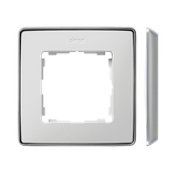 Single frame, white, aluminium base