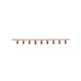 BUSBAR, low voltage, 100 A, AC 600 V, DC 1000 V, 15 x 16 x 160 mm, 9P, UL