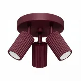 Ceiling lamp KARBON 3P burgundy