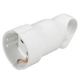 SOCKET 2P+E SCH RING WHITE