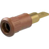 4 mm socket, plug-in connection, mounting Ø 8.2 mm, brown, 64.3010-27