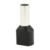 Double insulated sleeve terminal HI 2x6.0/12-black, black, Al/Cu