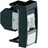Data socket RJ45 category 5e FTP, black, 1M