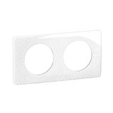 2-GANG WHITE RELIEF PLAQUE