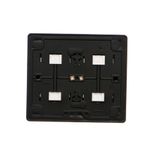 IP44 single socket outlet with shutters - transparent flap, black matt, 16A