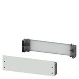 SIVACON, base for cabinets with front door, H: 200 mm, W: 900 mm, RAL 7035