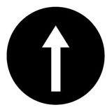 M22-XDH-S-X7 Button plate, raised black, arrow symbol