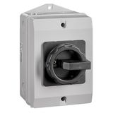 Rem. switch, 4-pole, 25 A, IP65, lockable