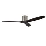 Fan Stem Evo ø1220mm Tube Satin Nickel with Black Blades Black LED