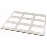 XLST5F858 Bottom-/top plate for F3A flanges, for WxD = 800 x 800mm, IP55, grey