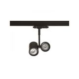BEEBA II for 3-circuit tracks black 230V LED GU10 2x8W