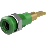 4 mm socket, plug-in connection, mounting Ø 8.1 mm, green, 64.3040-25