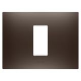 EGO PLATE - IN PAINTED TECHNOPOLYMER - 1 MODULE - BROWN SHADE - CHORUSMART