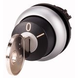 M22-WRS-MS10-A1 Key-operated actuator, maintained, 2 positions, MS10, Key withdrawable: 0, Bezel: titanium
