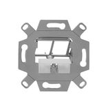 Mounting adapter, flush-mounted, for one or two universal modules or keystone modules