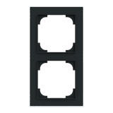 cover frame 2v art-matt black/chrome