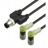V1-W-E2-BK0,3M-PUR-A-T-V1-G Y-splitter