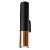 LOOPEZ WALL LAMP BLACK/COPPER GU10 2X40W IP20