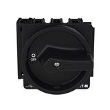 P3 Main switch, 80 A,Flush mounting, 4 pole, Form EA/SVB, Black, Door 