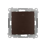 Controller for roller blinds, blinds, awnings, curtains, controlled by a smartphone [Wi-Fi] - SHUTTER, 2 x 6A, 230V, (module), brown matt metallic