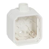 PLEXO 1 GANG BOX WITH CABLE GLAND ISO20 - WHITE