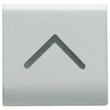 INTERCHANGEABLE BUTTON KEY - 22X22mm - VERTICAL ARROW - SATIN WHITE - CHORUSMART