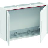 B33 ComfortLine B Wall-mounting cabinet, Surface mounted/recessed mounted/partially recessed mounted, 108 SU, Grounded (Class I), IP44, Field Width: 3, Rows: 3, 500 mm x 800 mm x 215 mm
