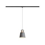 CHOUPETTE for 1-circuit tracks black grey textile/wood 230V LED E27 11W
