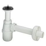 Bottle trap with outlet 11/4"x40, white