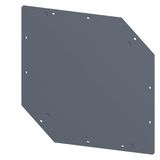 SIVACON, roof, for corner cubicle, IP55, D: 400 mm, zinc-plated