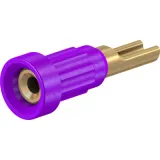 1 mm socket, solder connection, mounting Ø 2.7 mm, purple, 23.1010-26