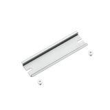 Klippon TB (Terminal Box), Enclosures, without slot, Height: 35 mm, Width: 453 mm, Depth: 15 mm, Material: Steel, galvanic zinc plated and passivated, silver