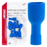 Spade type connectors 6.6mm 0,75-2,5mm2 15A 10 pcs