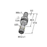 Inductive Sensor With Increased Switching Distance   BI3-M08E-VN6X-H1341