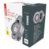 LED Spotlight SIMMI silver, round, 5W neutral white
