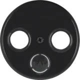 Center piece for 2- and 3-hole antenna socket R.Classic black, glossy