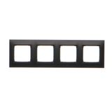 Quadruple frame, black matt