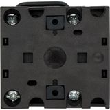 T0-1-102/E/SVB Main switch, T0, 20 A, flush mounting, 1 contact unit(s), 2 pole, Emergency switching off function, With red rotary handle and yellow locking ring