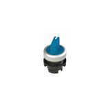 Short handle selector, 2 positions blue with marking