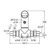 Differential Pressure Sensor With current output and PNP/NPN Transistor Switching Output   PS010D-501T-LI2UPN8X-H1141