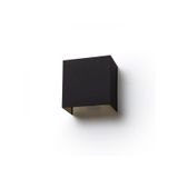 LOPE W 25/14 wall Polycotton black/golden foil 230V LED E27 15W