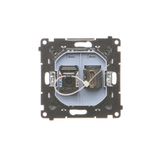 Double socket outlet with earthing and current phase constancy, 16A, white