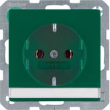 SCHUKO soc. out., Q.1/Q.3, green velvety