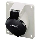 Panel mounted recept., 32A7p7h500V, IP44
