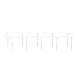 LED Christmas garland – 10x icicle, 1.35 m, 2x AA, indoor, cool white, timer