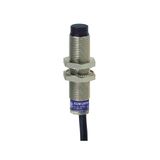 INDUCTIVE SENSOR CYLINDRICAL M08 12 24V DC PNP NO 3WIRES FLUSH M12 CO 