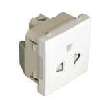 SAF EARTH SOCKET (EURO-USA TYPE)-2 MOD WHITE
