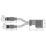 PROFIBUS Cable PVC Cable Jacket   RSSW D9S RKSW 455-1M-1M