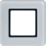 Frame 1gang, Q.7, glass polar white for illumination